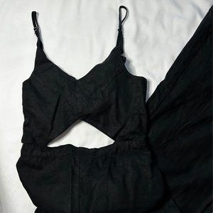 Black Linen Jumpsuit Size S